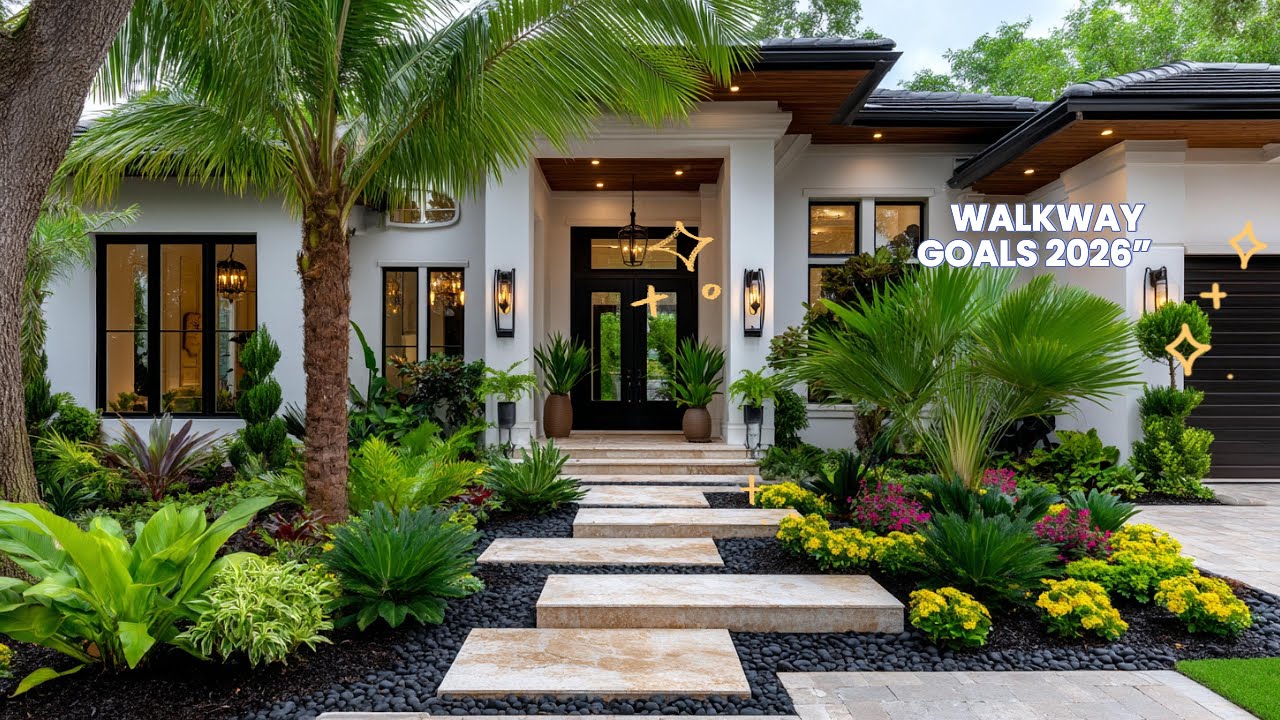 Front Yard Walkway Ideas 2026: Modern Tropical Paths That Instantly Impress