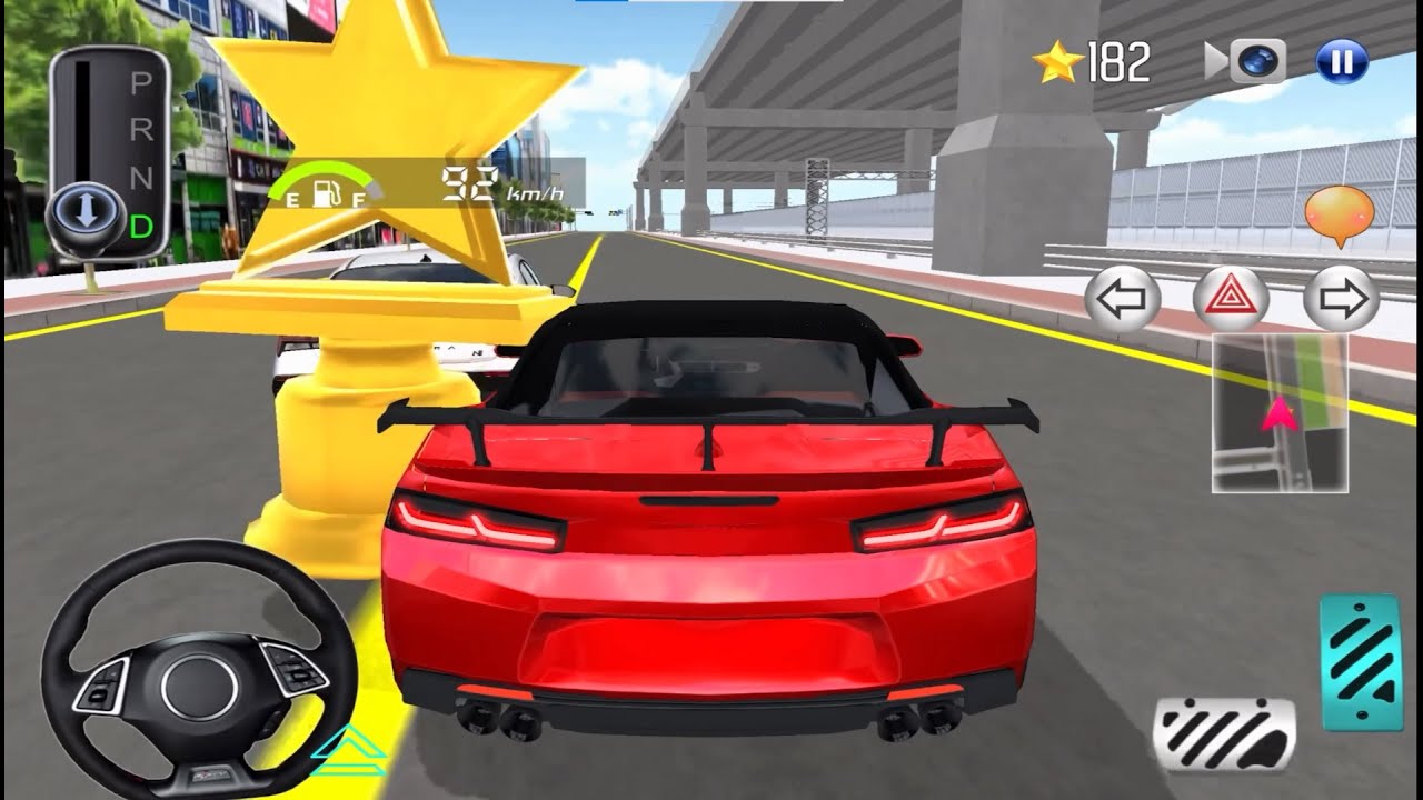 3D Driving Class 🔴⚪ 🚗 Red vs White, City–Forest–Airport 🌆🌲✈️ | iOS Android Real Touch Gameplay