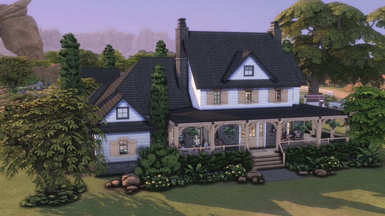 Big Family Farmhouse 👩🏻‍🌾 | The Sims 4: Speed Build with Ambient Sounds ♡