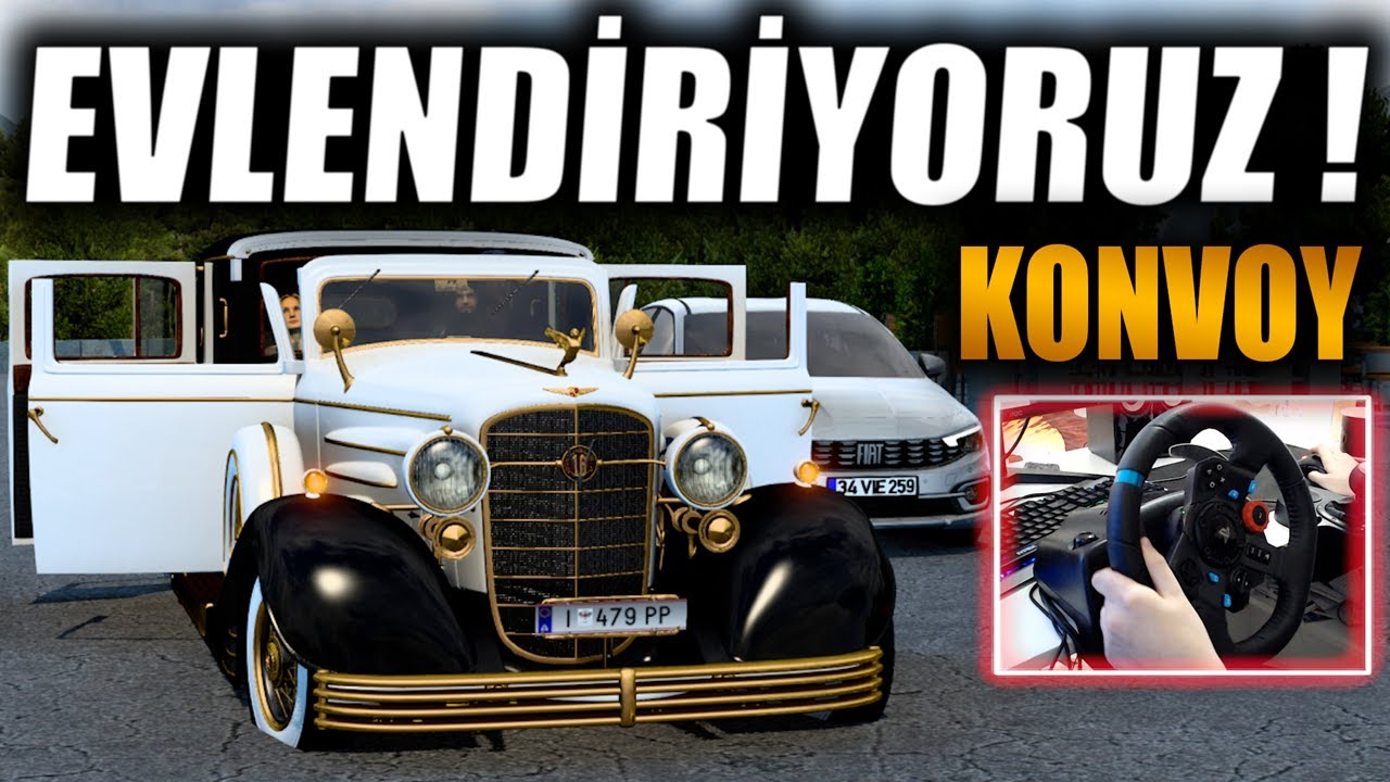DÜĞÜN KONVOYU YAPTIK !!! w/@imdat TV @Oğuzhan Kaplan ETS 2 MOD 1.43 [ Logitech G29 ]