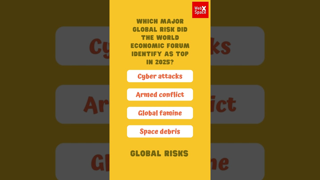 Which major global risk did the World Economic Forum identify as top in 2025?