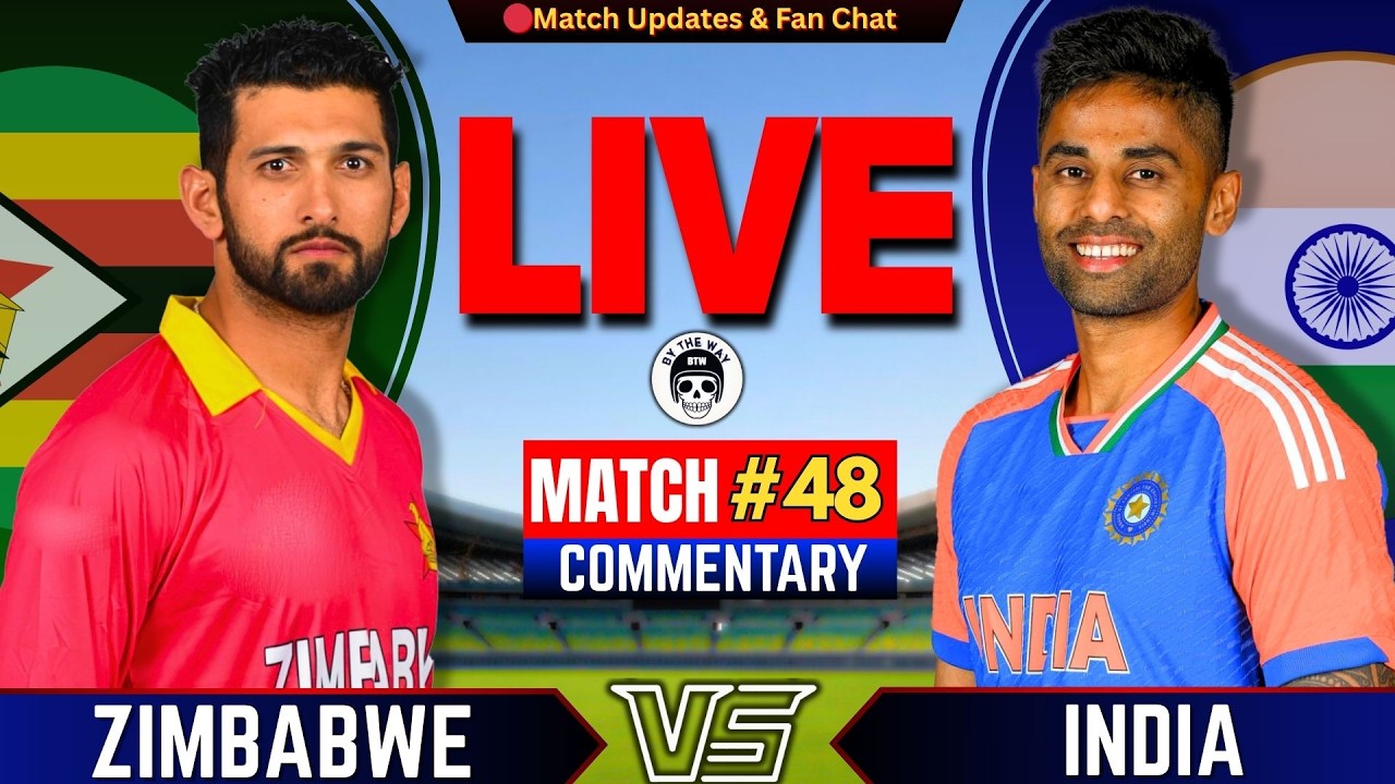 India vs Zimbabwe, 48th Match T20 | Live Cricket match Today | IND vs ZIM Live | 1st Inng