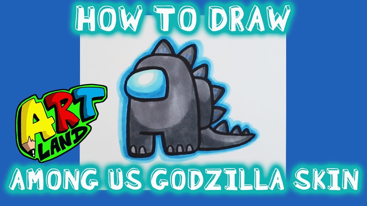 How to Draw AMONG US GODZILLA SKIN!!!