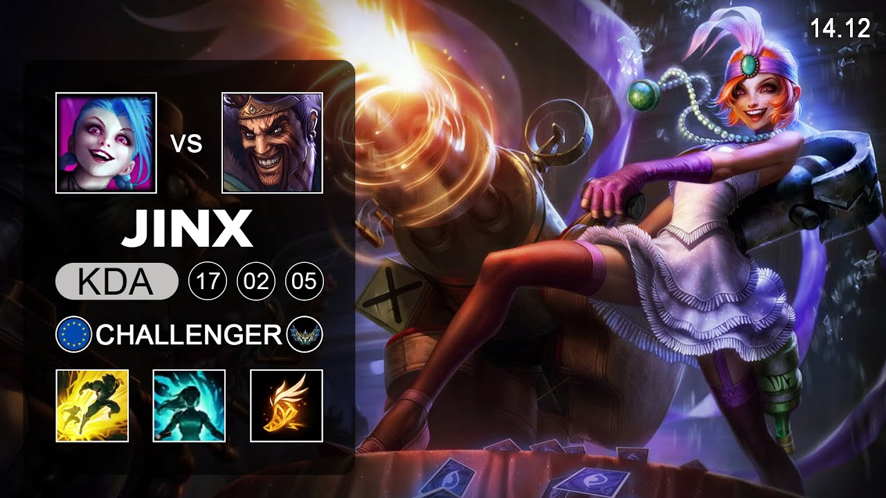 Jinx vs Draven ADC - EUW Challenger - Patch 14.12 Season 14