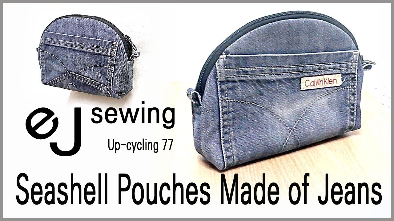 up cycling - 77/up cycle /Seashell Pouches Made of Jeans/청바지로 만든 파우치/Make a bag