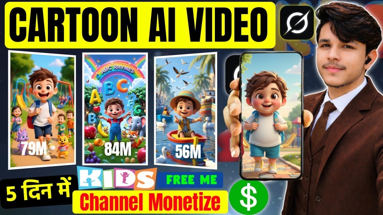 Cartoon video kaise banaye|Mobile Se cartoon video kaise banaye|kids cartoon ai video free me banaye