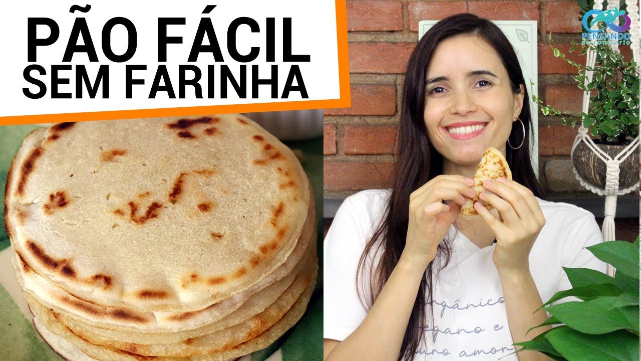 PÃO DE FRIGIDEIRA SEM FARINHA SUPER FÁCIL | CAFÉ DA MANHÃ SAUDÁVEL, VEGANO E SUSTENTÁVEL