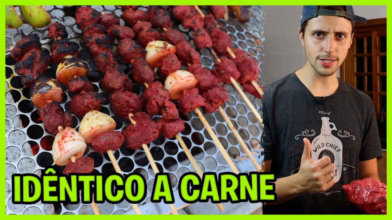 Esse ESPETINHO VEGANO ficou melhor que CARNE!! 🍢🔥