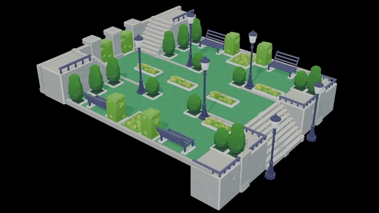 Recreating Casual Game Art Style: Forest, Office & Park Modules