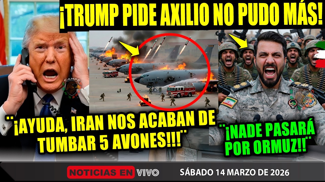 TRUMP ¡PIDE AUXILIO IRAN LE TUMBA 5 AVIONES ESTE SÁBADO! ¡SE PUSO FEA LA COSA! ¡NADIE LO ESPERÓ HOY!