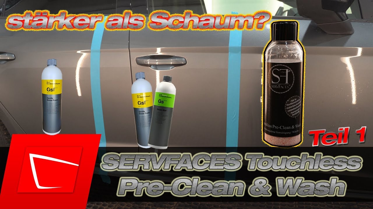 Autowäsche Wunderpulver! SERVFACES Touchless Pre-Clean & Wash Test bei normalem Straßenschmutz