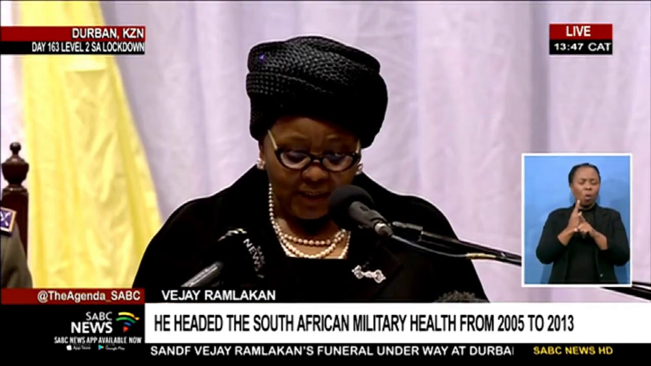 Lt General Vejay Ramlakan Funeral I Minister Mapisa-Nqakula pays tribute
