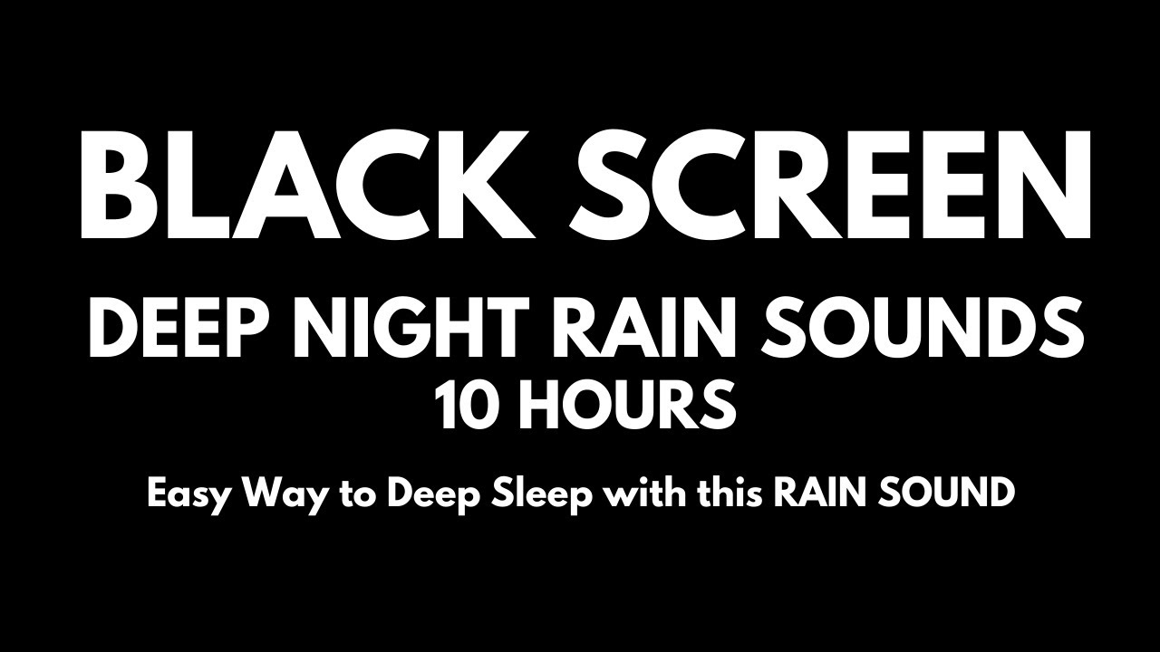Sleep Instantly with This Rain Sound | Deep Night Rain & Thunder | 10 Hours | Black Screen