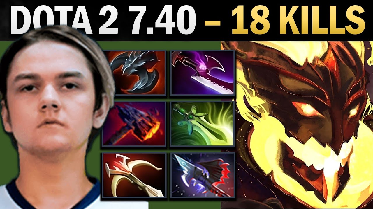 Shadow Fiend Pro Carry with Pike and 18 Kills - 7.41 Dota