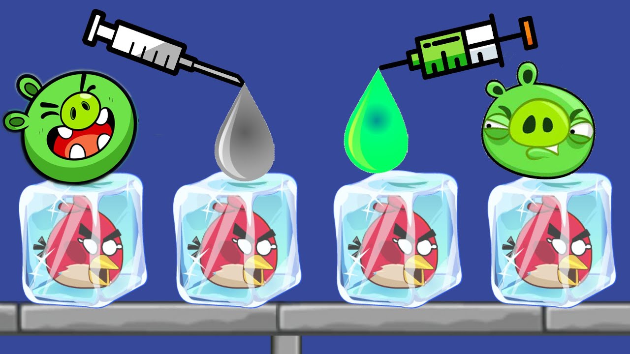 Unfreeze Angry Birds - RESCUE THE FROZEN ANGRY BIRDS INSIDE ICE CUBE BY DROP CLEAN WATER!