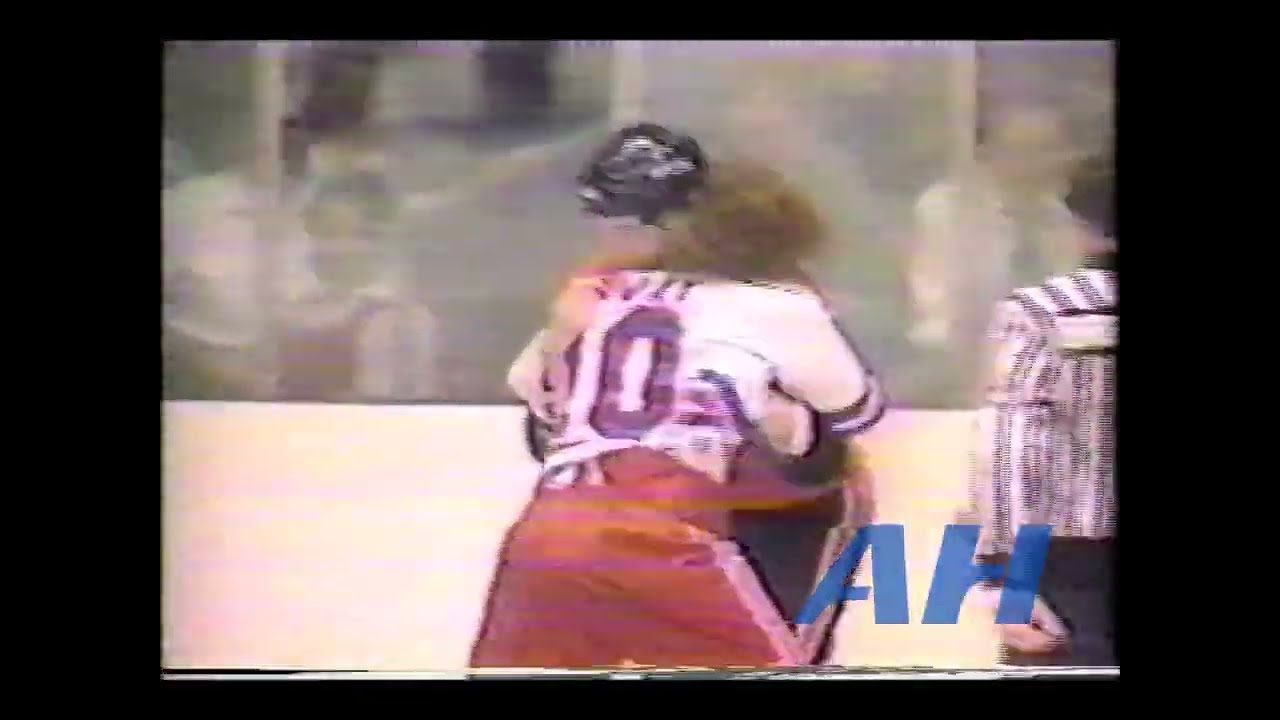 NHL Sep. 29, 1982 Ron Duguay,NYR v Fred Arthur,PHI New York Rangers Philadelphia Flyers