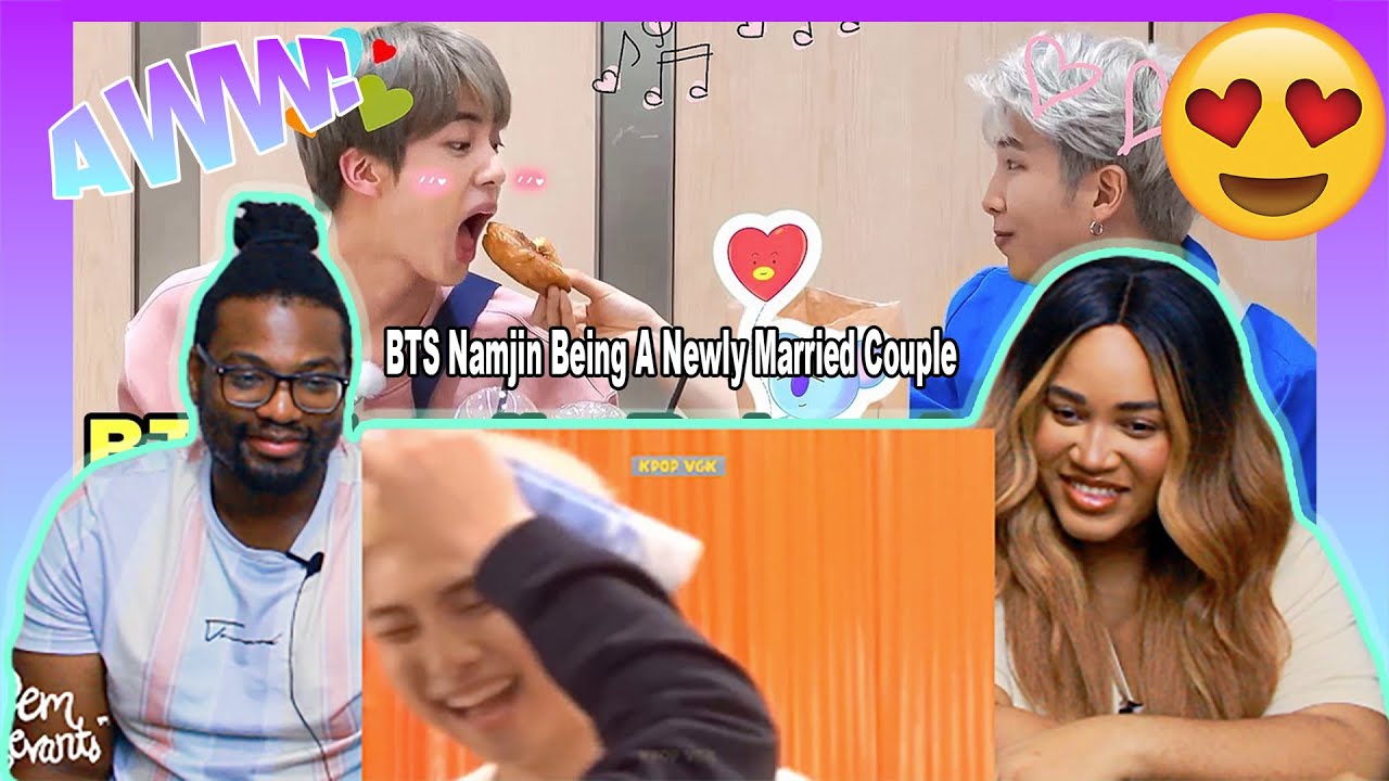 Реакция на Намджина из BTS: молодожёны