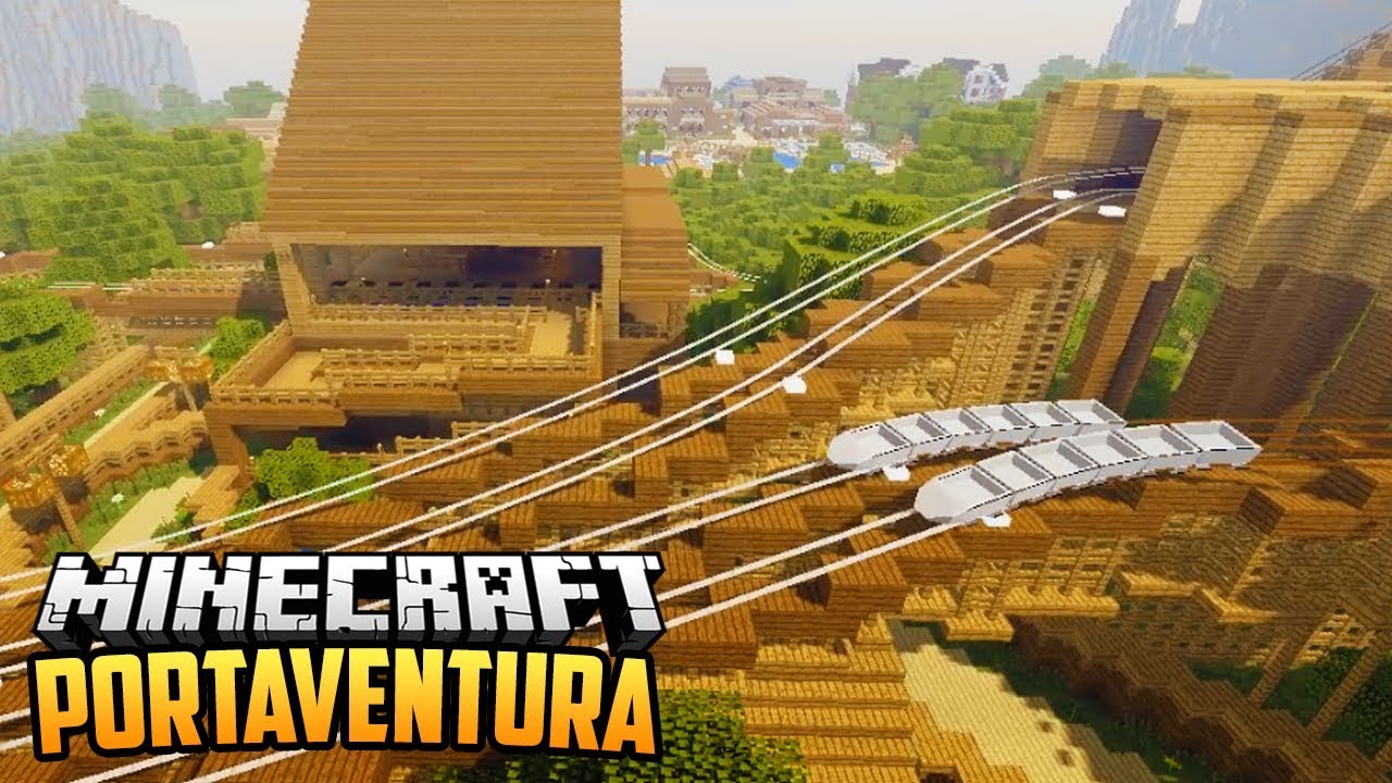 PORT AVENTURA met ACHTBAAN MOD - Minecraft Pretpark Deel 2