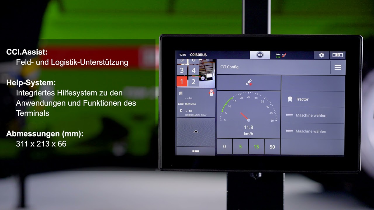 BERGMANN | CCI 1200 ISOBUS Universal Terminal | Funktionen
