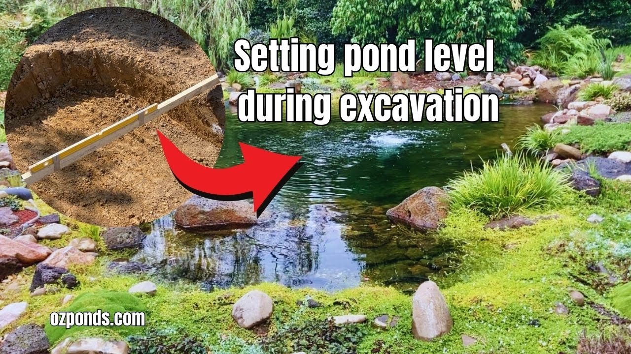 Выравнивание пруда своими руками и настройка уровня воды