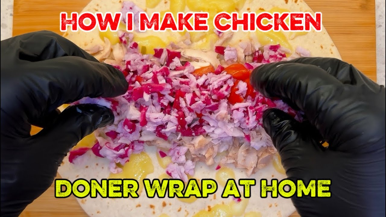 How to make a chicken doner wrap at home👌✅#recipe #food #foryou 