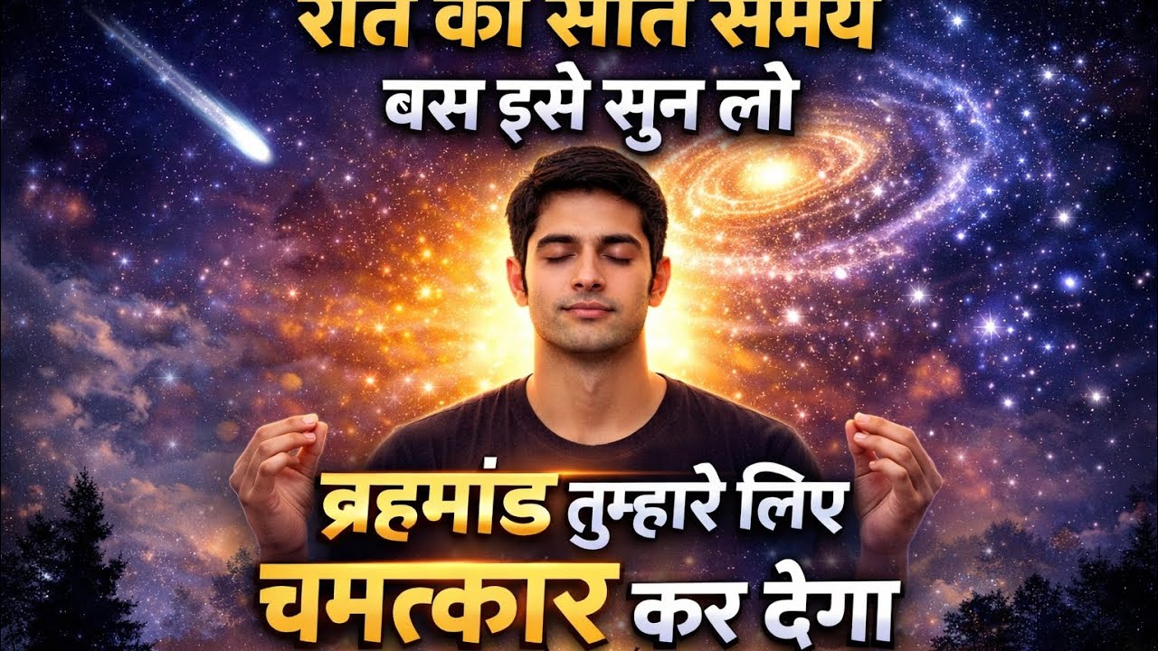 रात को सोते समय बस यहाँ वाक्य सुन लो universe तुम्हारे लिए चमत्कार कर देगा!#univars #brhmand #viral 
