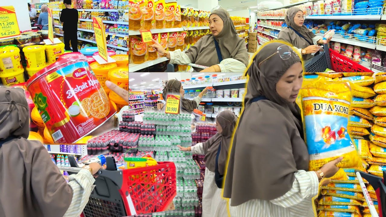 GROCERRY SHOPPING MARET || BELANJA ISI DAPUR SEKALIGUS NYICIL KEPERLUAN LEBARAN