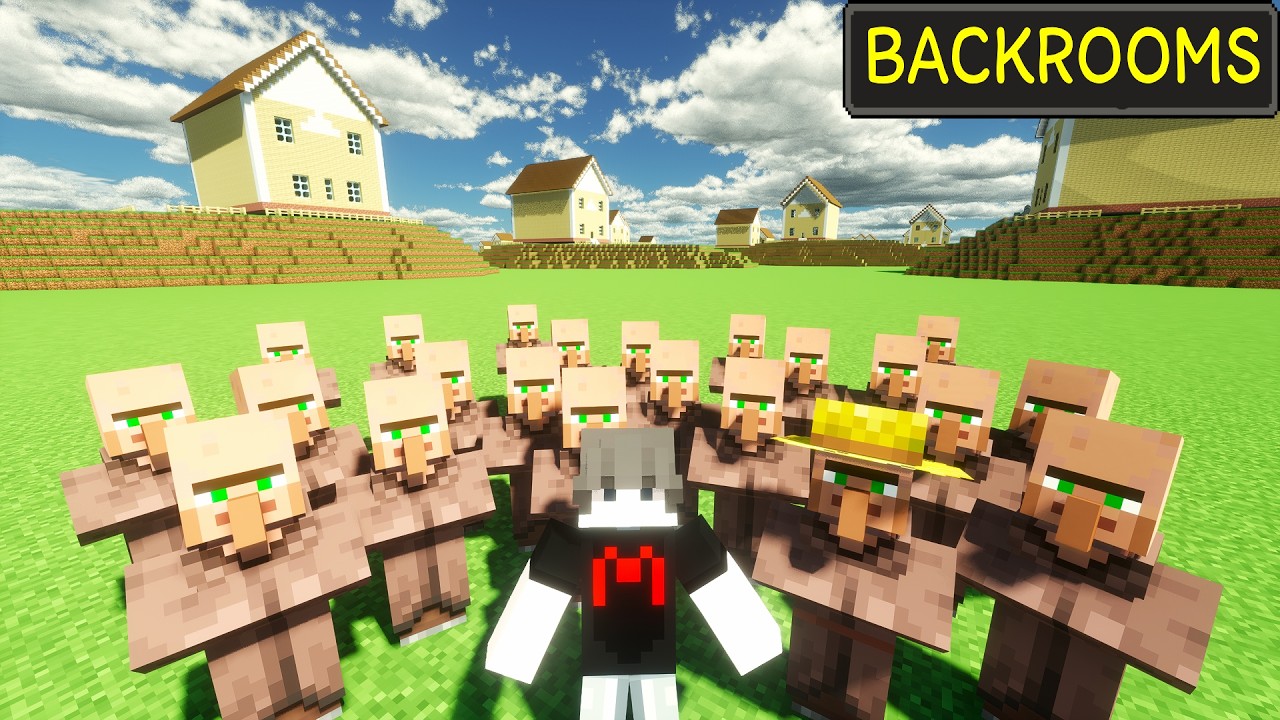 Minecraft : เอาชีวิตรอดกับ Villagers ใน BACKROOMS