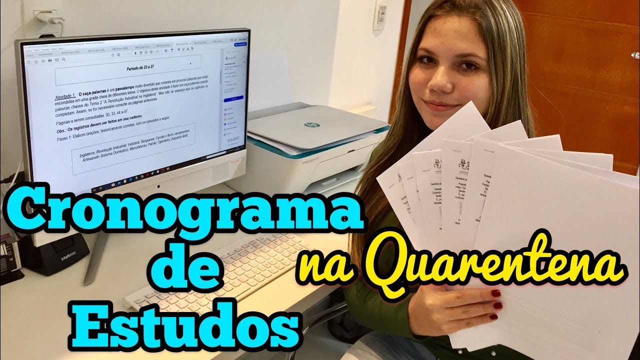 CRONOGRAMA DE ESTUDOS NA QUARENTENA | LAURA THINK PINK