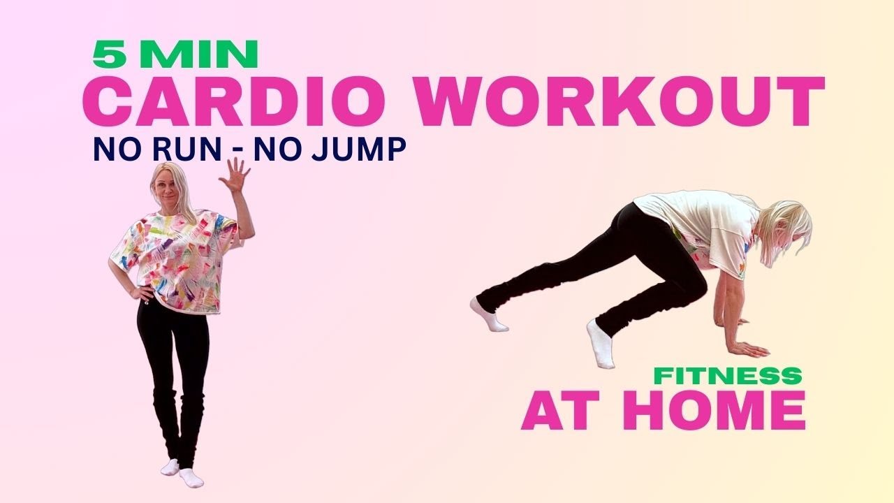5 Minutes cardio Workout, 5 Exercises, 5 Repetition | Fitness Coach for Women Over 40
