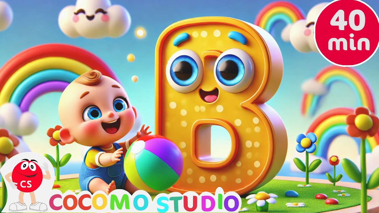Песенка для изучения буквы B 🔤🎵 | Алфавит ABC, фонетика, слова на букву B и весёлое обучающее вид...