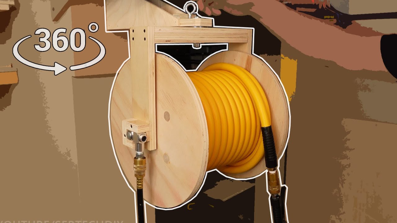 Air Hose Reel From Plywood | DIY w/ Free plans
