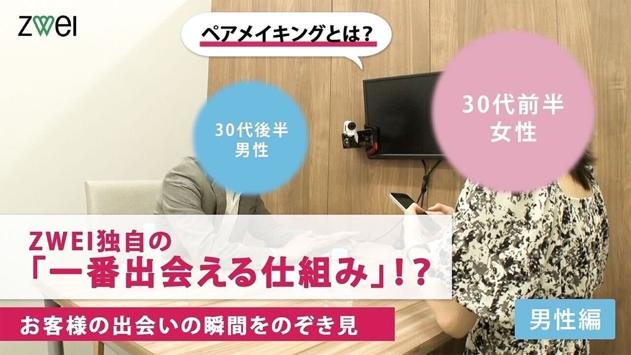 【ツヴァイ独自】成婚に近づきやすい「ペアメイキング」出会いの瞬間をのぞき見｜30代男性編