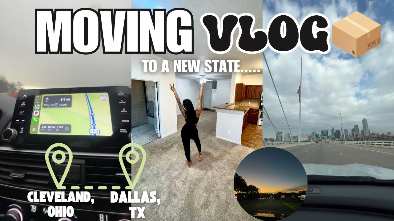 MOVING VLOG: DRIVE TO DALLAS TX 🚗 W/ ME 🥰 I MOVED 17HRS ACROSS THE COUNTRY! 📦🤯
