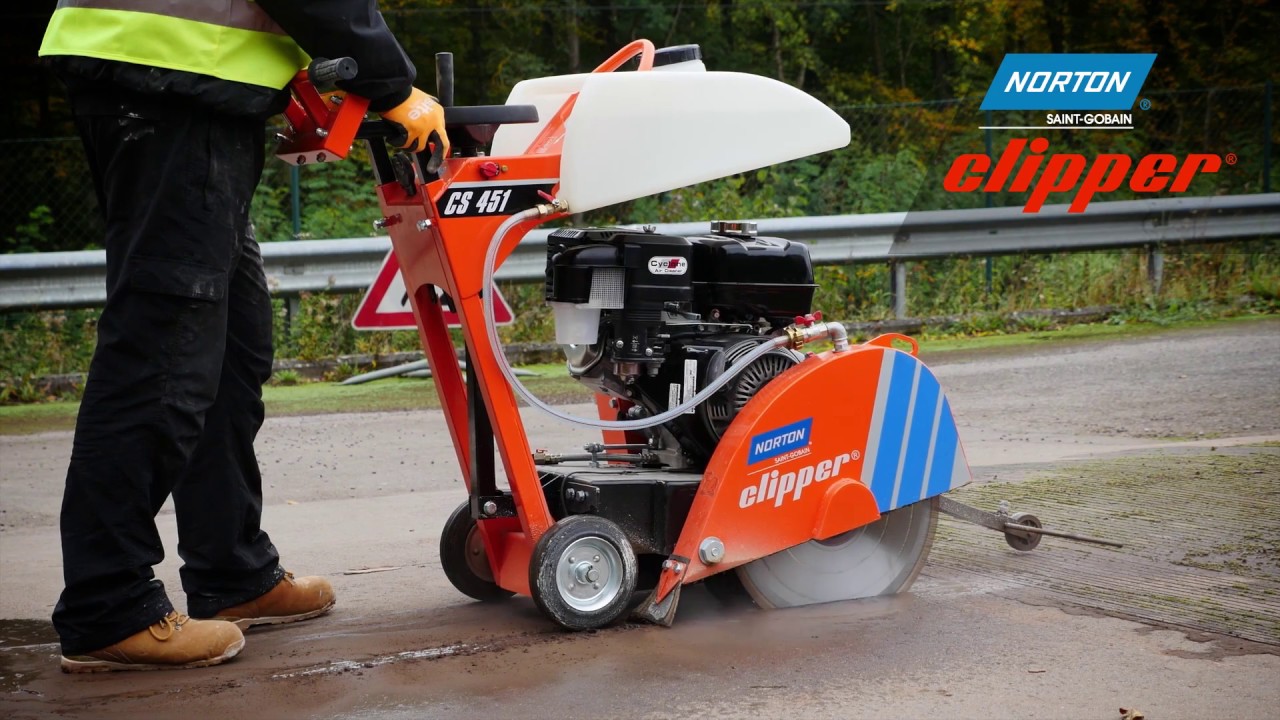 Norton Clipper CS451 Floor Saw - Asphalt and Concrete Cutting