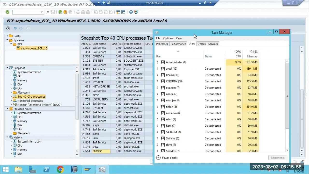 SAP - ST05,ST06,ST07,ST12,RZ12