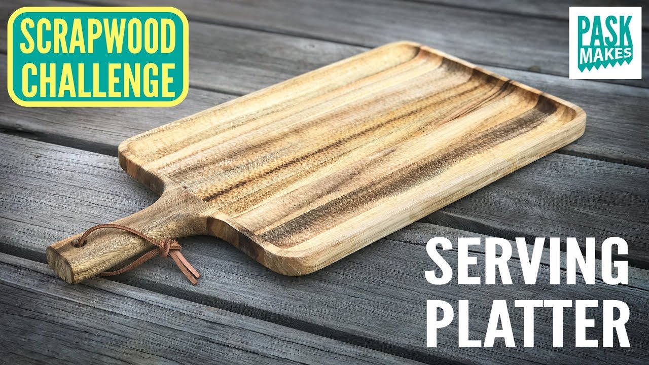 Wooden Serving Platter with Texture - Scrapwood Challenge Episode Ten