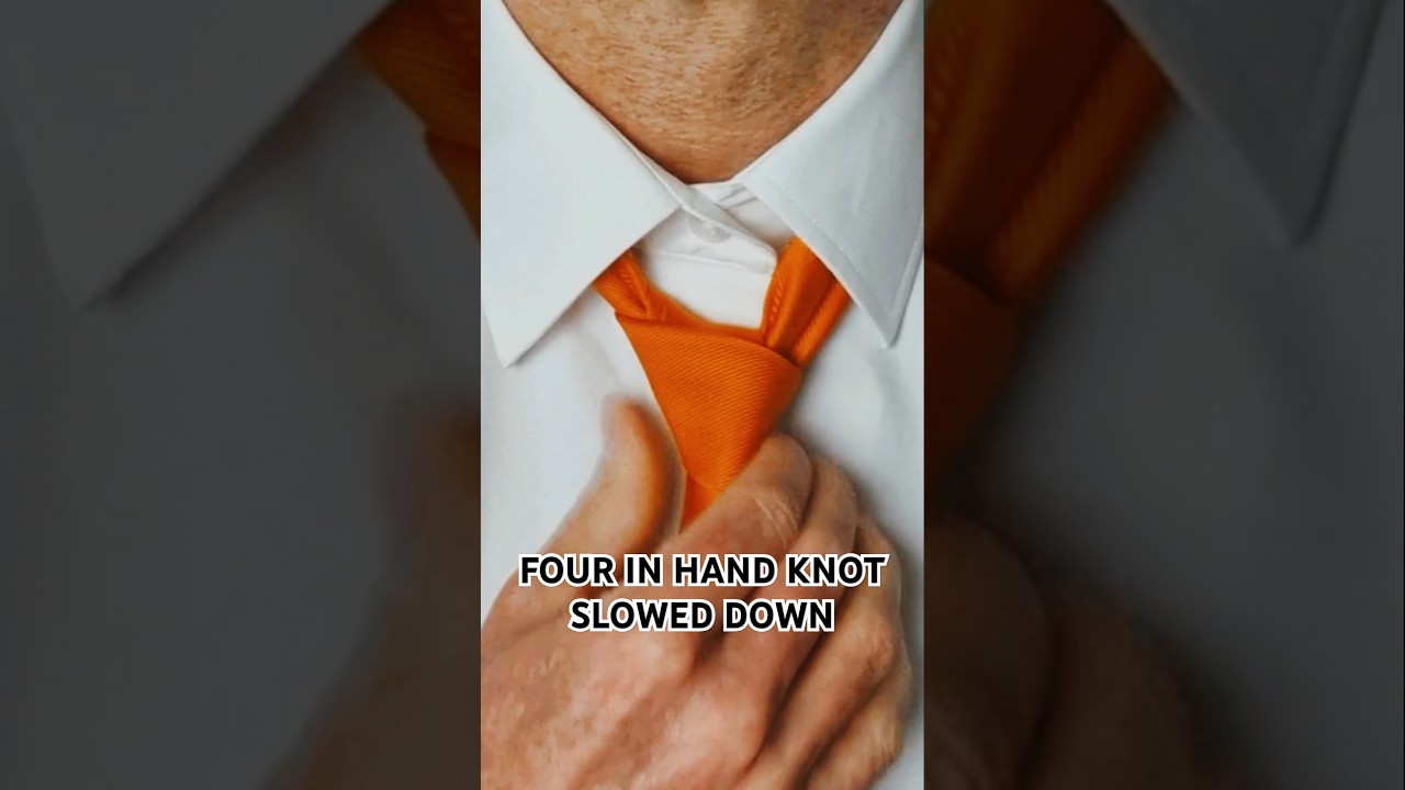 How to Tie a Four-in-Hand Knot &ndash; Slow & Easy Tutorial #HowToTieATie #MensStyle