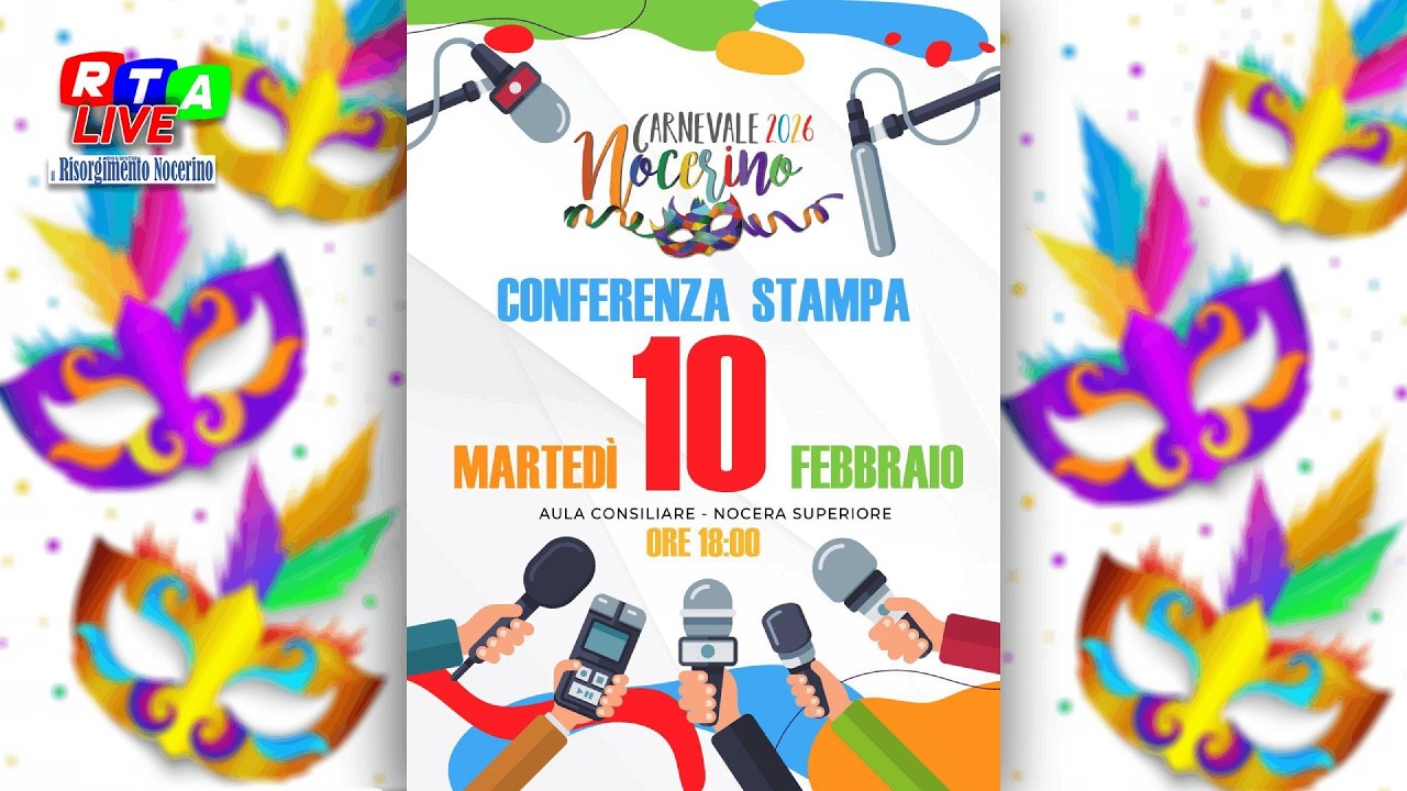 Nocera Superiore, la presentazione degli eventi previsti in città per il Carnevale