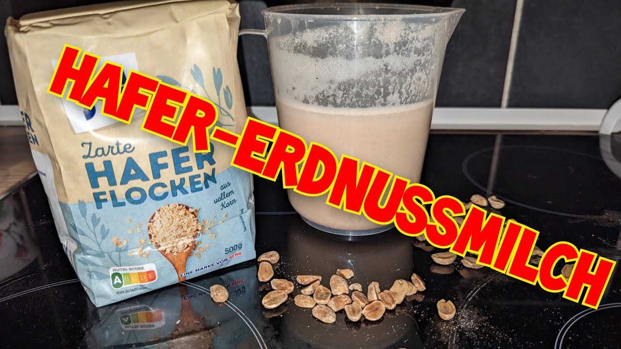 Hafer- Erdnussmilch Pflanzenmilch selber machen T&uuml;rchen 17