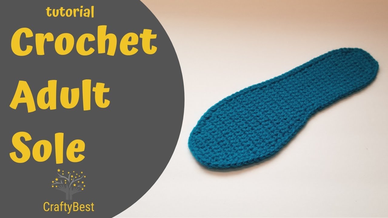 Crochet Adult Size Sole - Sola tamanho adulto em crochet.