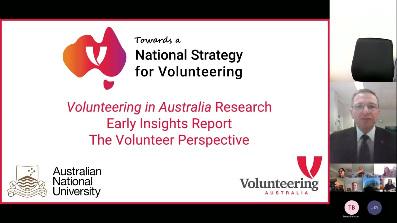 Volunteering in Australia Research Early Insights Launch &ndash; The Volunteer Perspective