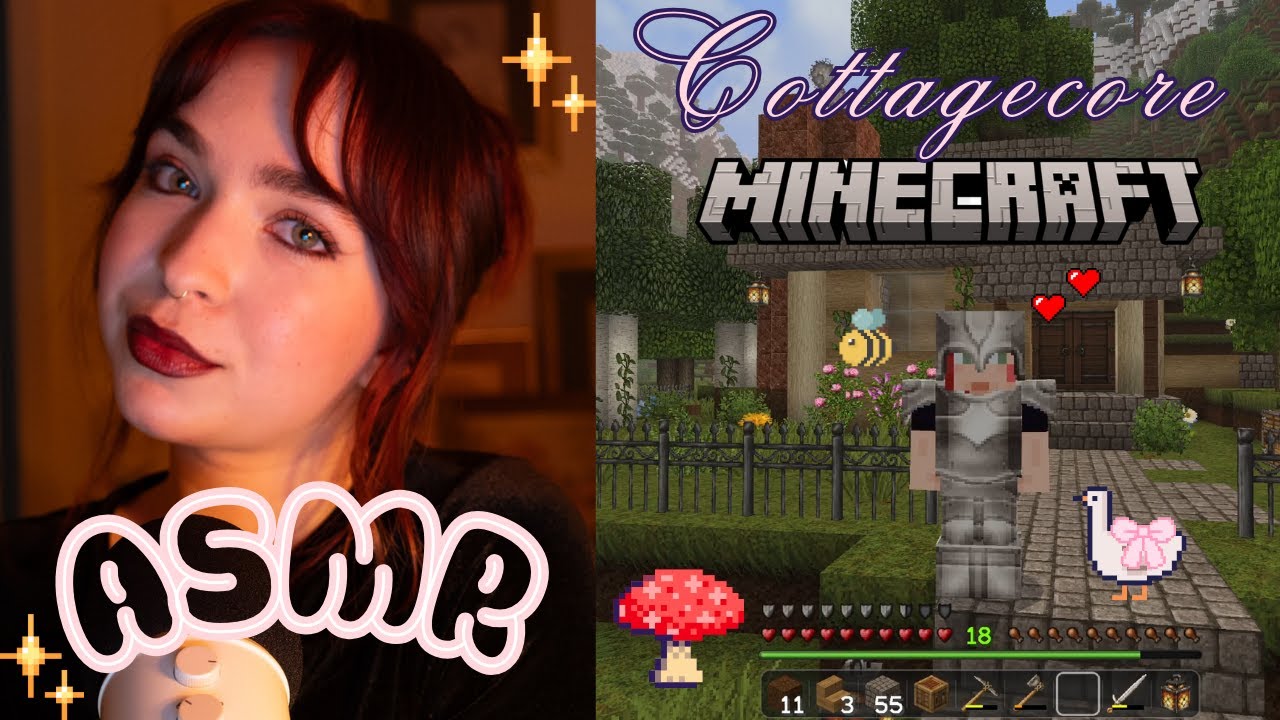 Minecraft ASMR | Ep. 3 - EPIC CAVE & Building a Fireplace 🏔️⛏️(Rambles, Relaxing Gameplay) 