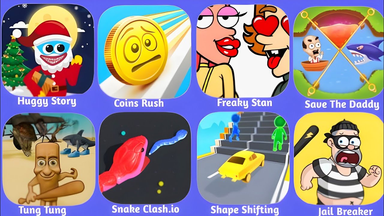 Coin Rush, Snake Clash.io, Freaky Stan, Jail Breaker 