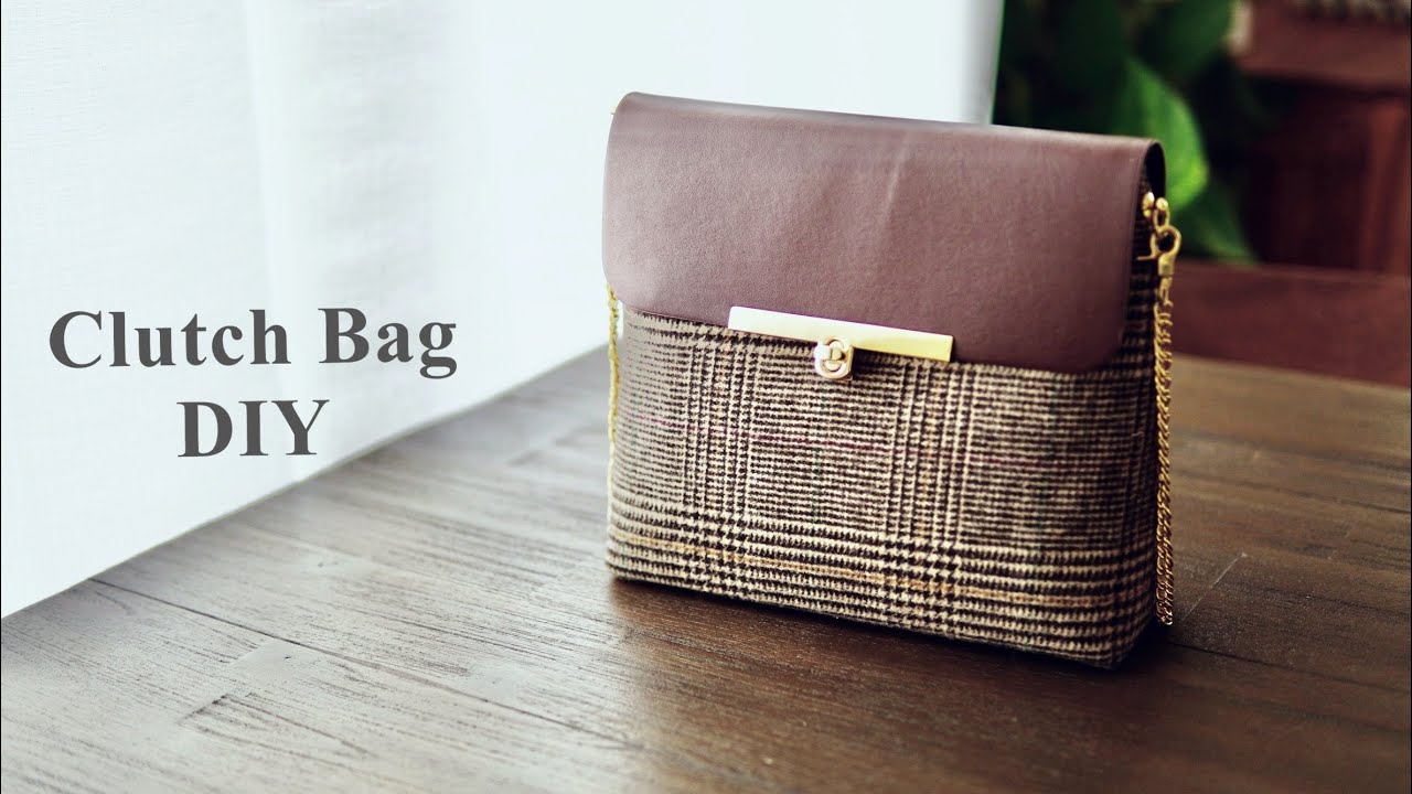 DIY Purse with Metal Clasp | Business look classic clutch bag with leather closure