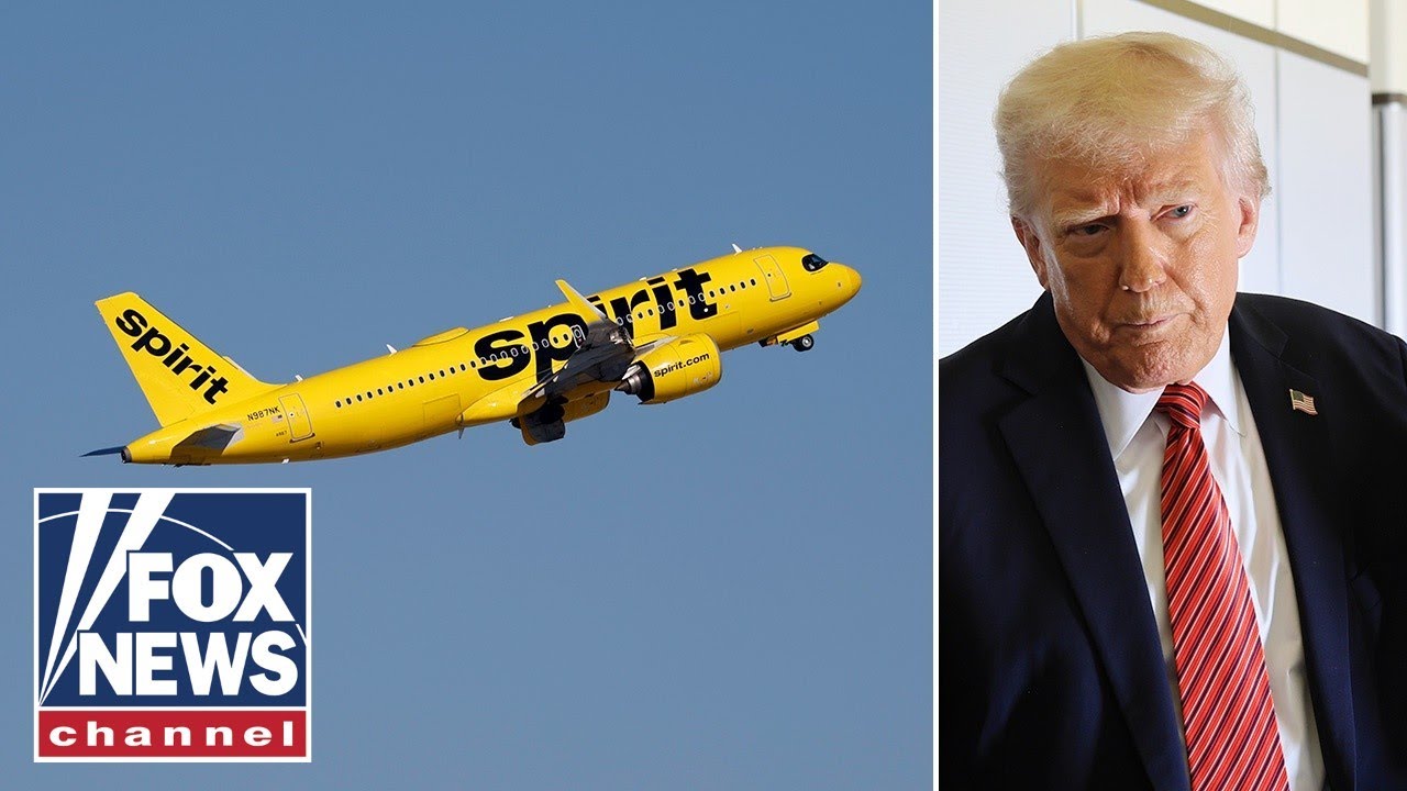 JUST IN: Spirit plane flies TOO CLOSE to Air Force One