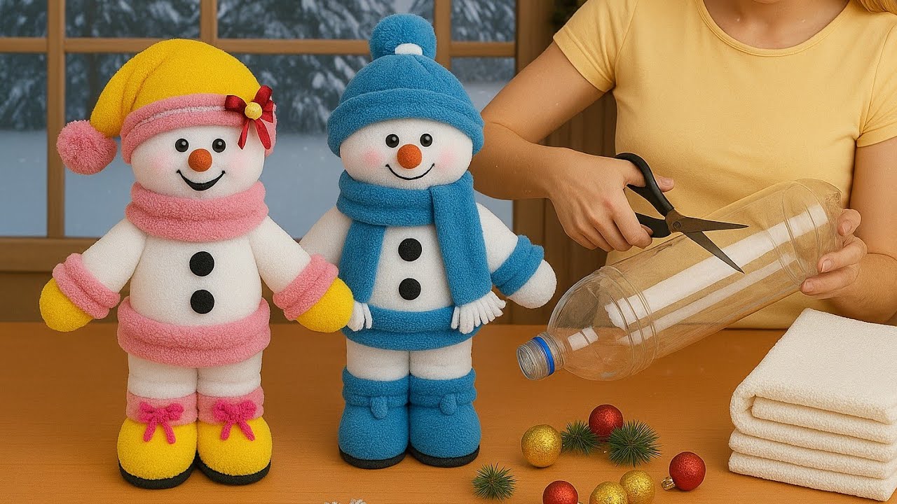🎉Все думают, что готовы/⛄️Лепим огромного снеговика из пластиковой бутылки