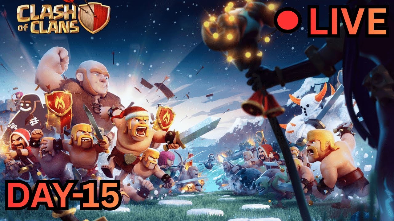 CLASH OF CLANS LIVE STREAM| COC CHILL LIVE STREAM DAY 15 #coc #coc_live
