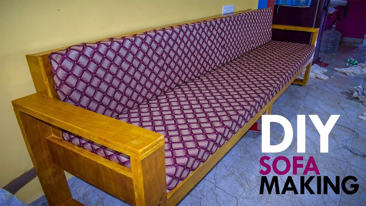 DIY Long Sofa Making with Plywood | Furniture Woodworking