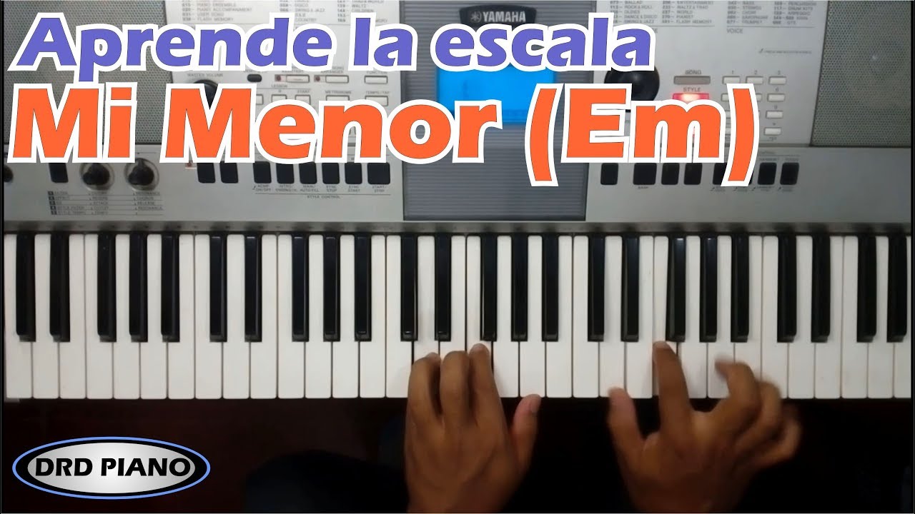 Aprende fácil la escala de Mi Menor(Em) con acordes en Piano
